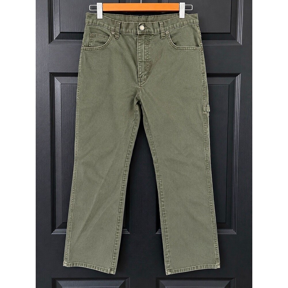 Dickies Carpenter Pants Men 32x30 Olive Green Workwear Skater Y2K Utility
